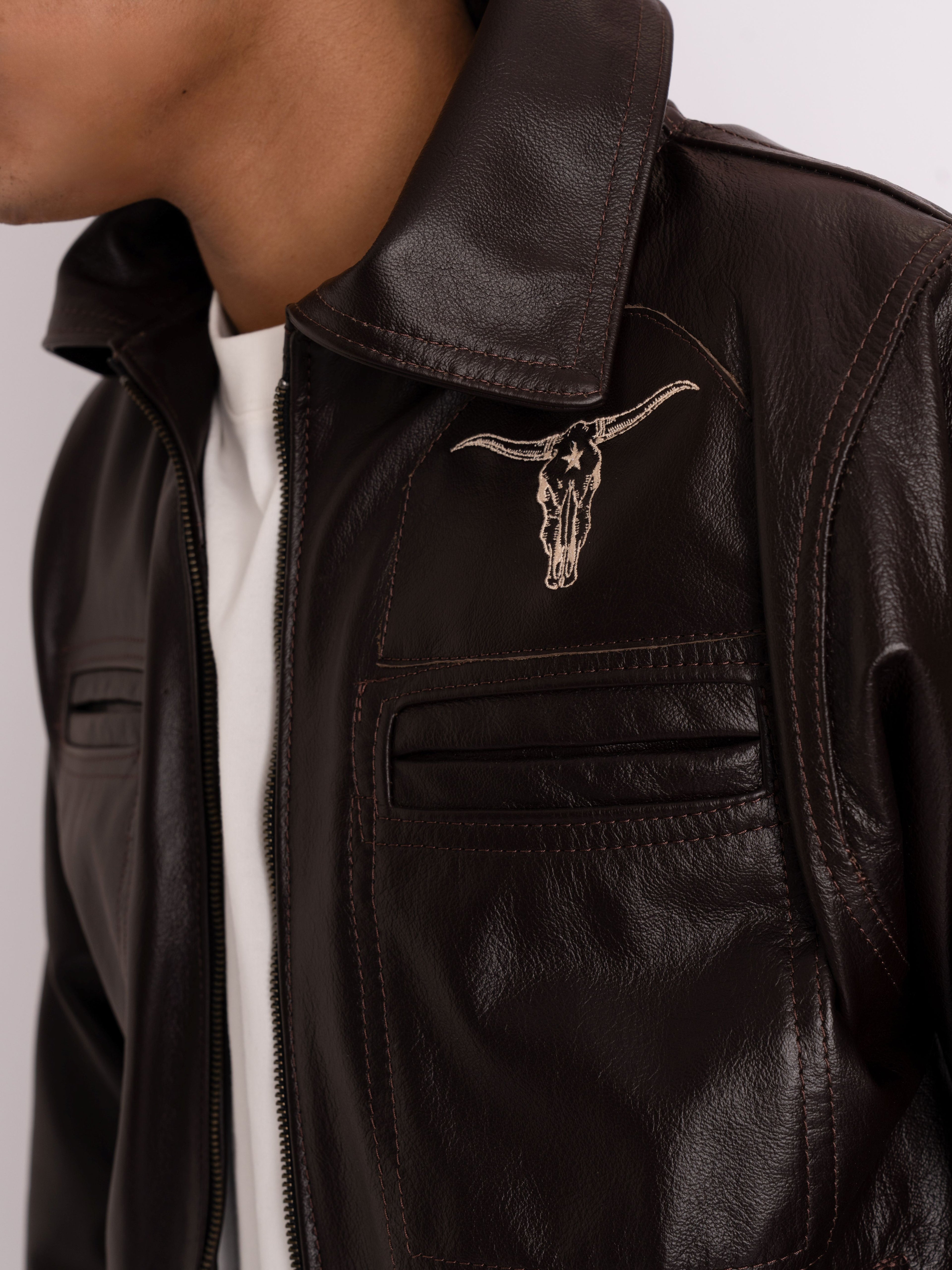 Premium Brown Top Grain Leather Jacket