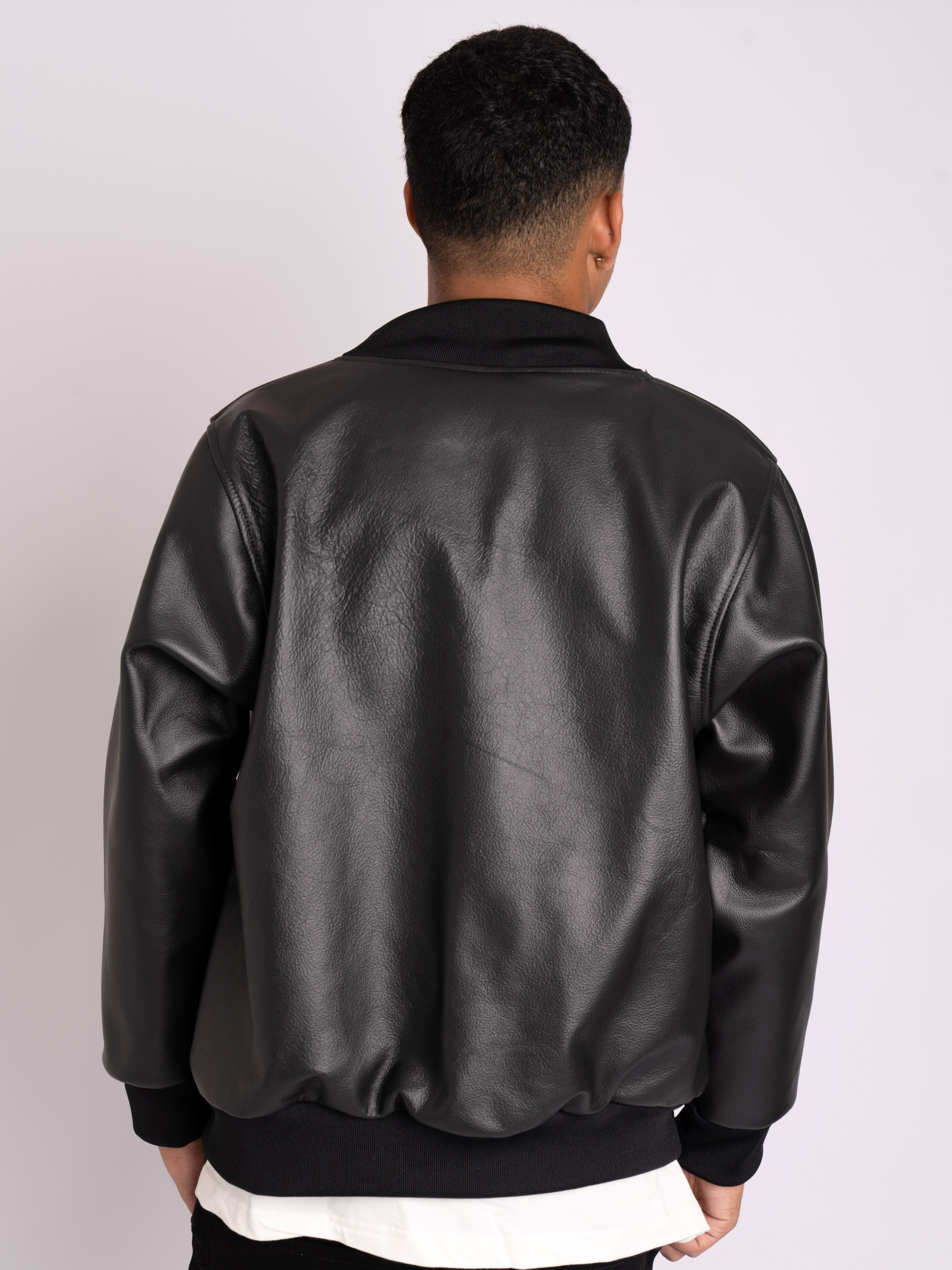 Cow Lether Jacket Black