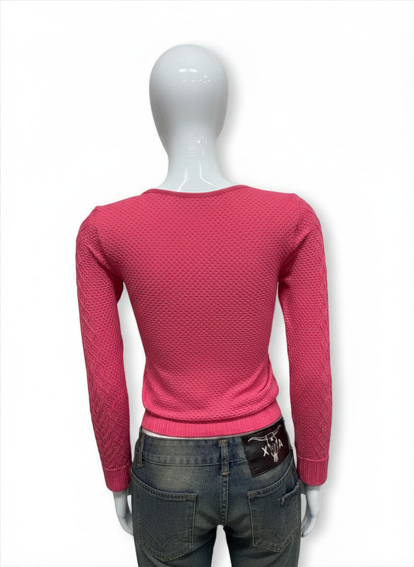 Adjustable pink sweater