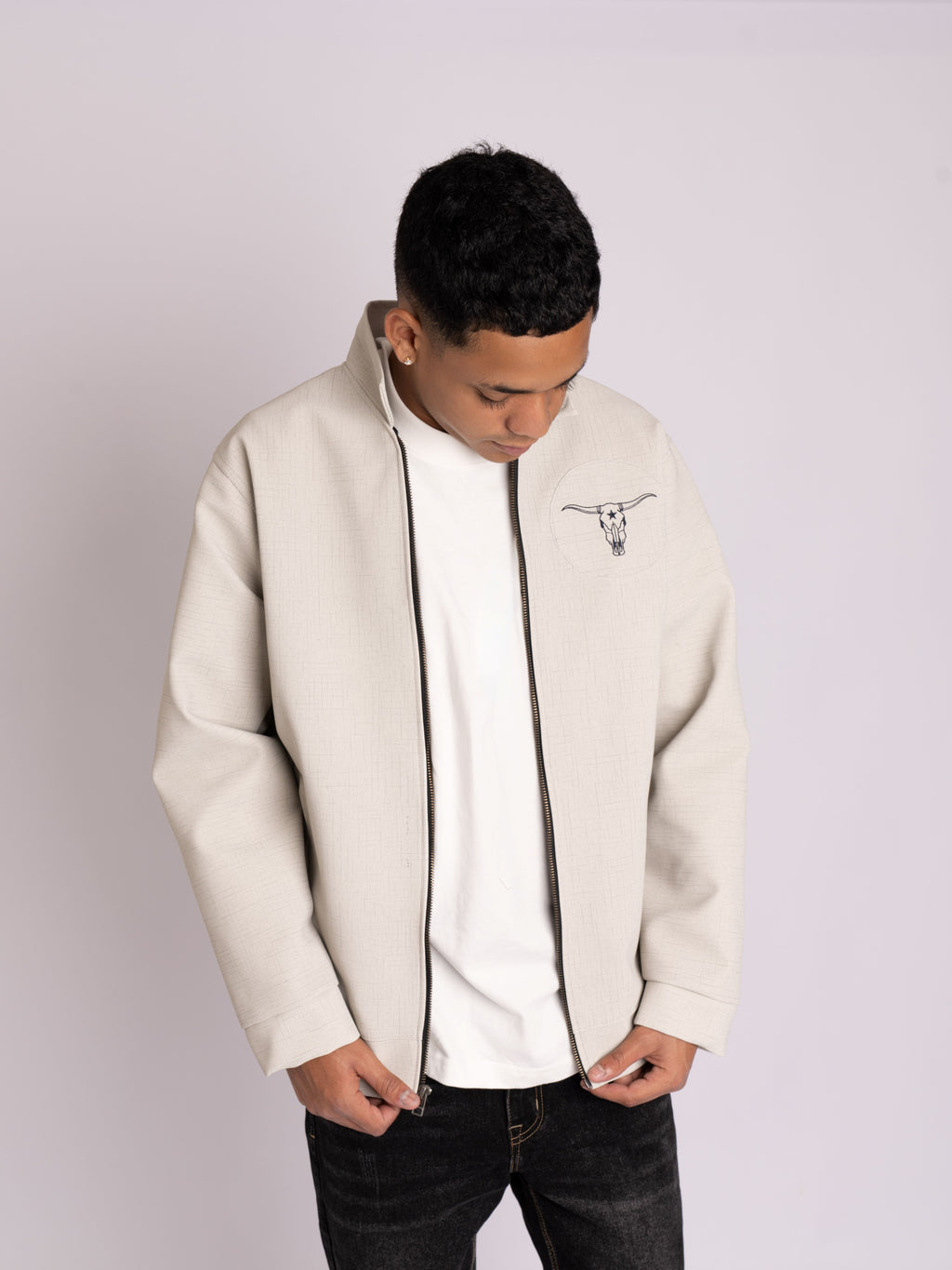 White Lether jacket