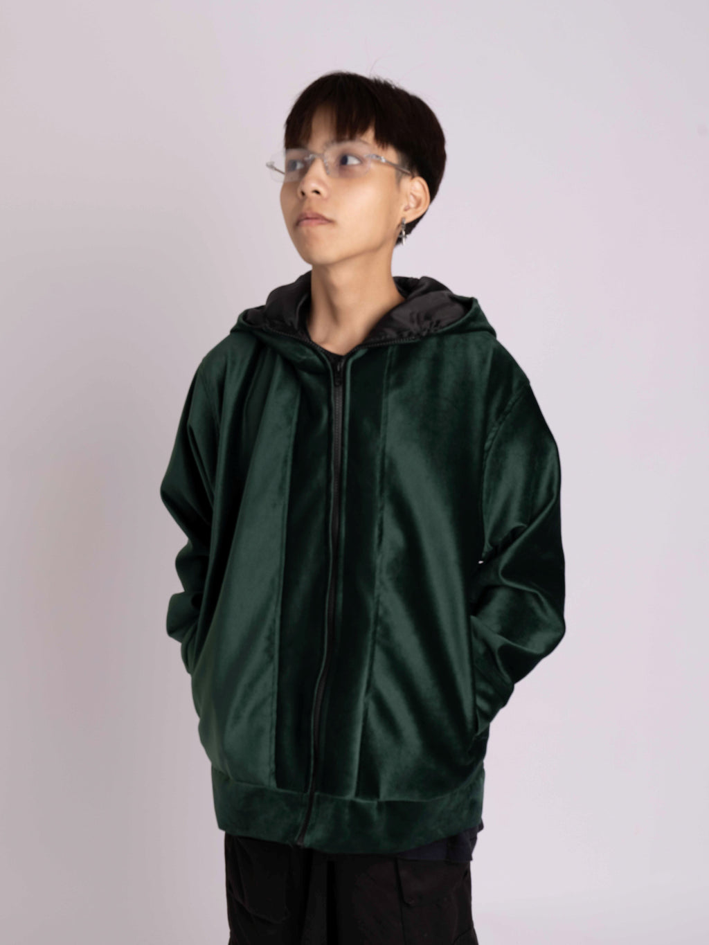 Emerald Velvet Hoodie