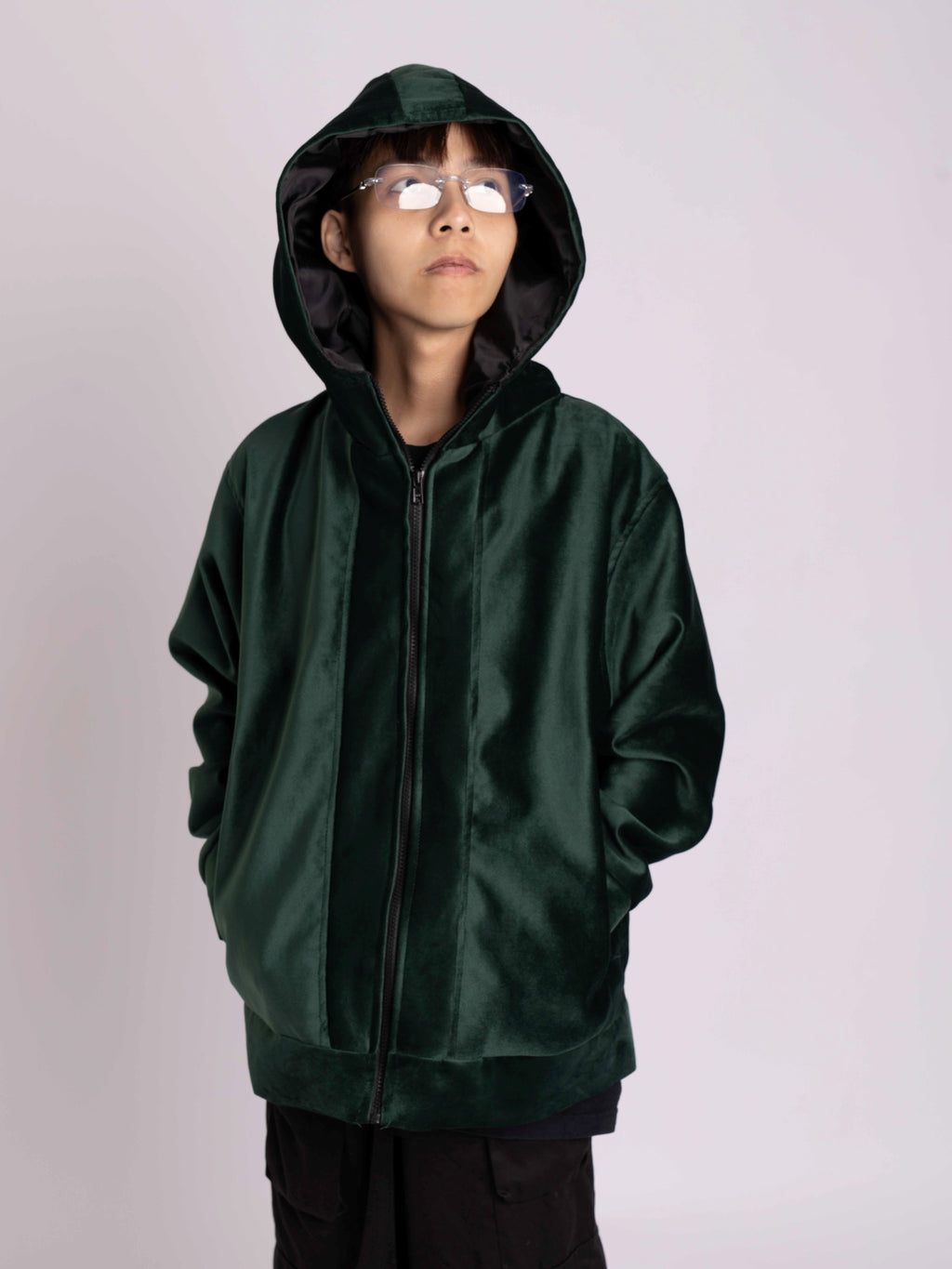 Emerald Velvet Hoodie