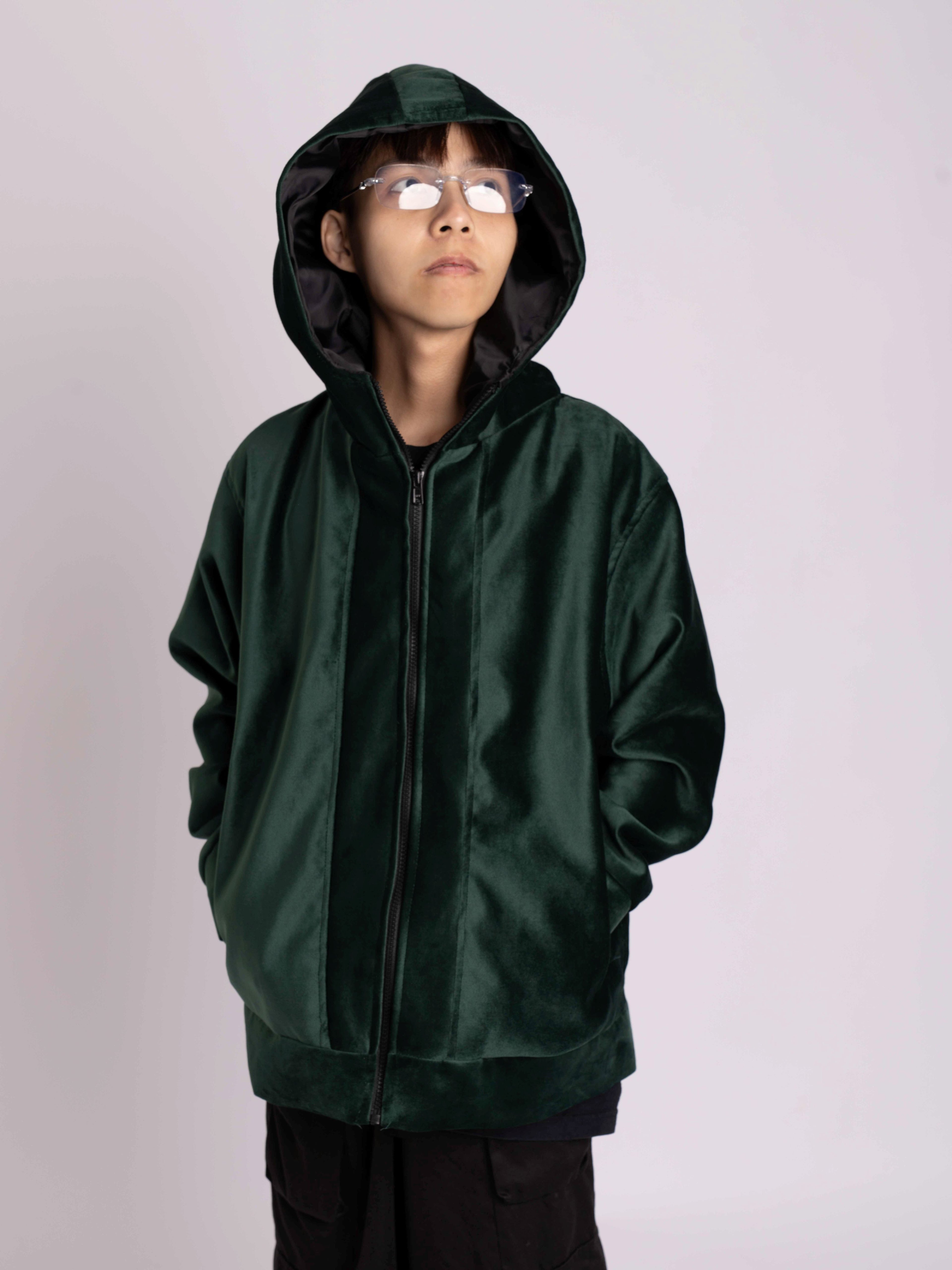 Emerald Velvet Hoodie