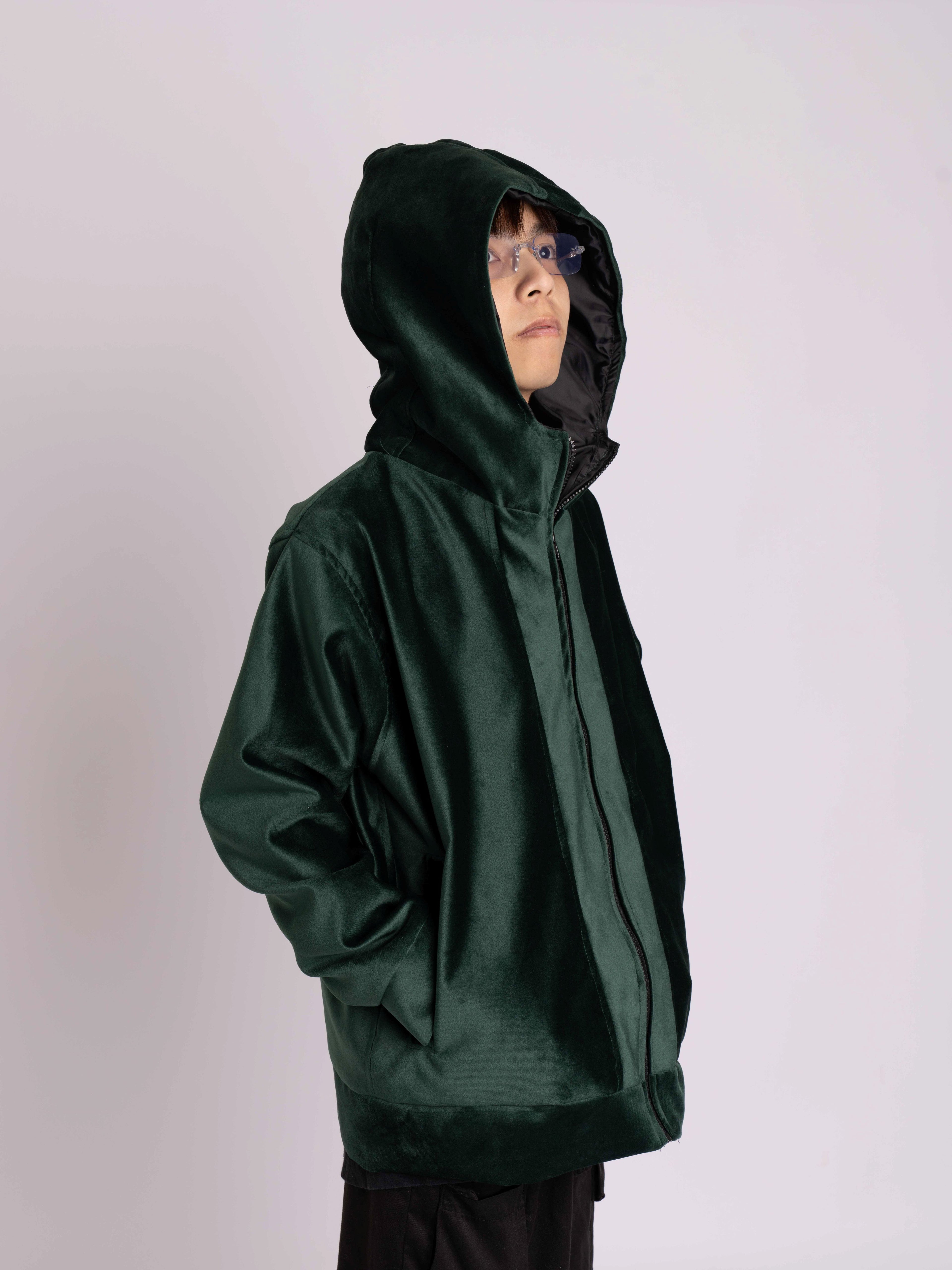 Emerald Velvet Hoodie